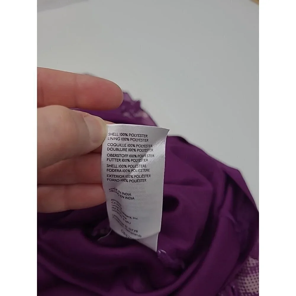 Urban Outfitters Tiered Skirt Women's Size Medium Purple Floral Boho Ruffles - Picture 6 of 7